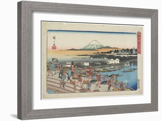 Nihon-Bashi Bridge-Utagawa Hiroshige-Framed Giclee Print