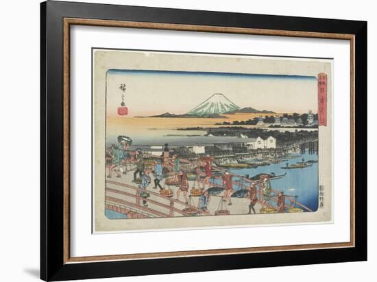 Nihon-Bashi Bridge-Utagawa Hiroshige-Framed Giclee Print