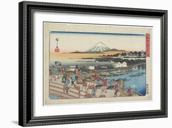 Nihon-Bashi Bridge-Utagawa Hiroshige-Framed Giclee Print