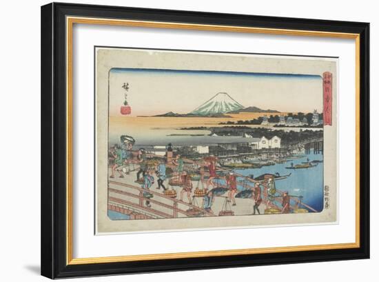 Nihon-Bashi Bridge-Utagawa Hiroshige-Framed Giclee Print