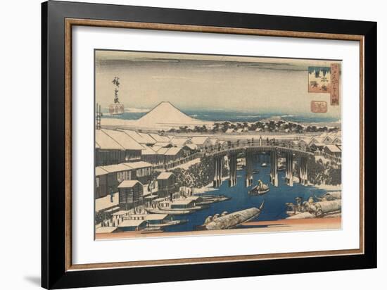 Nihonbashi, Clearing after Snow-Ando Hiroshige-Framed Giclee Print