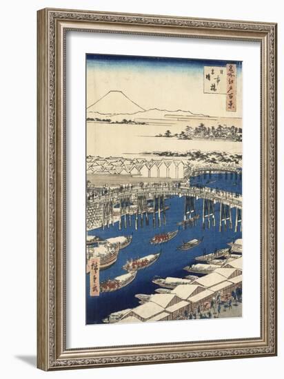 Nihonbashi, Clearing after Snow-Ando Hiroshige-Framed Giclee Print