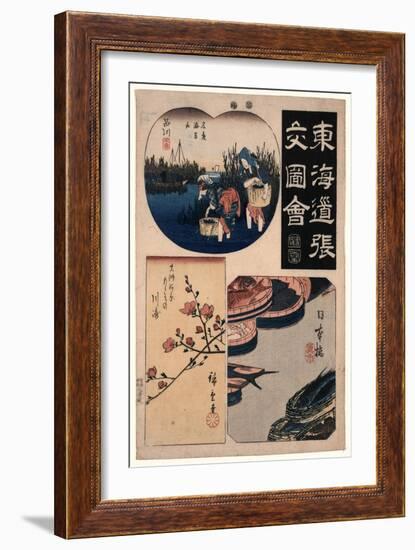 Nihonbashi Sinagawa Kawasaki-Utagawa Hiroshige-Framed Giclee Print