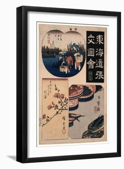 Nihonbashi Sinagawa Kawasaki-Utagawa Hiroshige-Framed Giclee Print