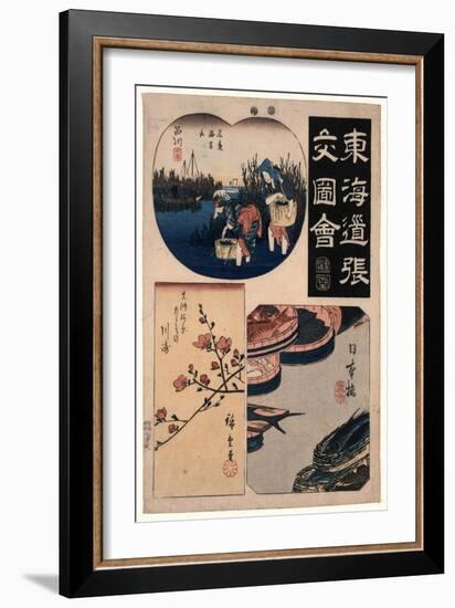 Nihonbashi Sinagawa Kawasaki-Utagawa Hiroshige-Framed Giclee Print