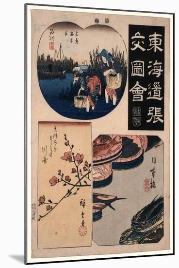 Nihonbashi Sinagawa Kawasaki-Utagawa Hiroshige-Mounted Giclee Print