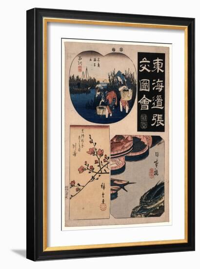 Nihonbashi Sinagawa Kawasaki-Utagawa Hiroshige-Framed Giclee Print