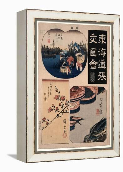 Nihonbashi Sinagawa Kawasaki-Utagawa Hiroshige-Framed Premier Image Canvas