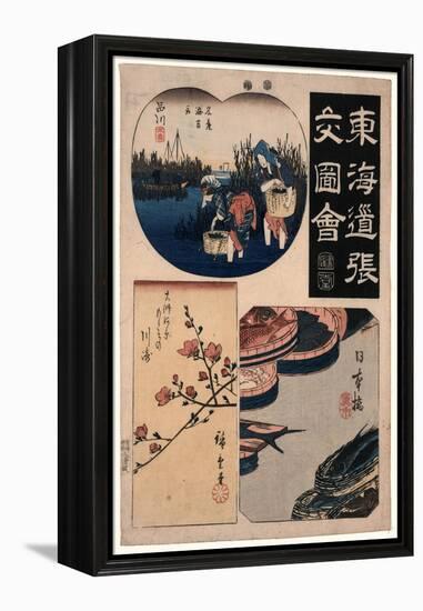 Nihonbashi Sinagawa Kawasaki-Utagawa Hiroshige-Framed Premier Image Canvas