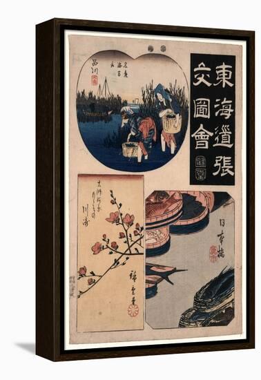 Nihonbashi Sinagawa Kawasaki-Utagawa Hiroshige-Framed Premier Image Canvas