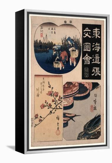 Nihonbashi Sinagawa Kawasaki-Utagawa Hiroshige-Framed Premier Image Canvas