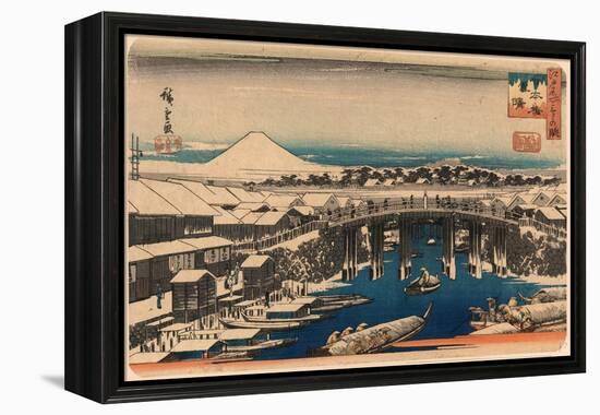 Nihonbashi Yukibare-Utagawa Hiroshige-Framed Premier Image Canvas