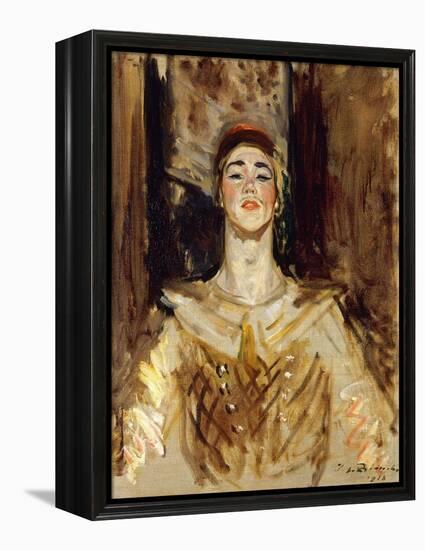 Nijinsky in Les Orientales-Jacques-Emile Blanche-Framed Premier Image Canvas