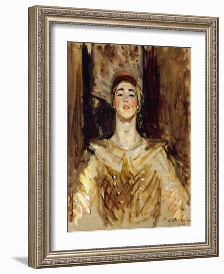 Nijinsky in Les Orientales-Jacques-Emile Blanche-Framed Giclee Print