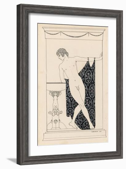 Nijinsky in 'Narcisse', 1911-Georges Barbier-Framed Giclee Print