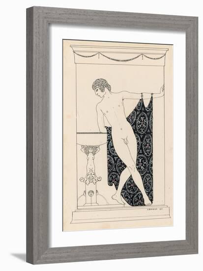 Nijinsky in 'Narcisse', 1911-Georges Barbier-Framed Giclee Print