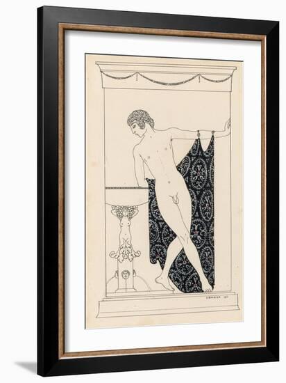 Nijinsky in 'Narcisse', 1911-Georges Barbier-Framed Giclee Print