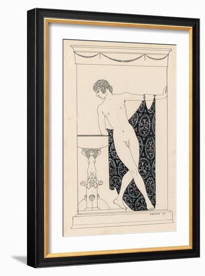 Nijinsky in 'Narcisse', 1911-Georges Barbier-Framed Giclee Print