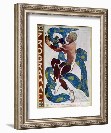 Nijinsky's Faun Costume in "L'Apres Midi D'Un Faune" by Claude Debussy-Leon Bakst-Framed Premium Giclee Print