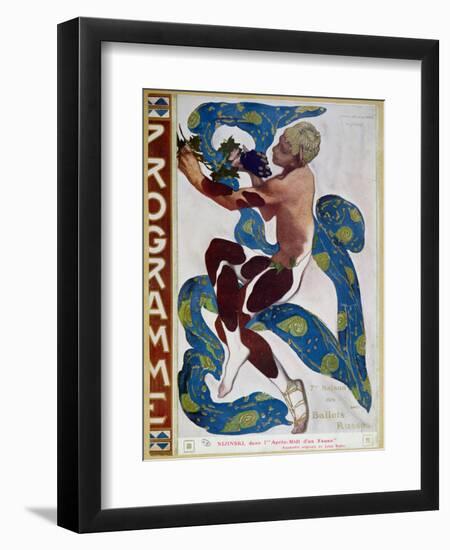 Nijinsky's Faun Costume in "L'Apres Midi D'Un Faune" by Claude Debussy-Leon Bakst-Framed Premium Giclee Print