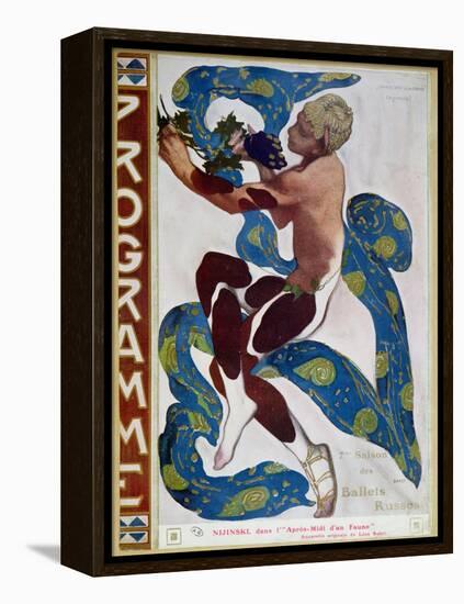 Nijinsky's Faun Costume in "L'Apres Midi D'Un Faune" by Claude Debussy-Leon Bakst-Framed Premier Image Canvas