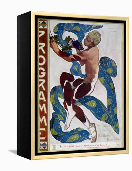 Nijinsky's Faun Costume in "L'Apres Midi D'Un Faune" by Claude Debussy-Leon Bakst-Framed Premier Image Canvas