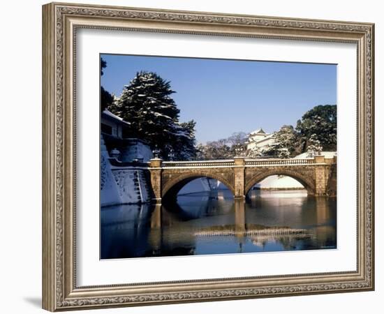 Niju-Bashi Bridge of Moat of Imperial Palace, Tokyo, Japan-null-Framed Photographic Print