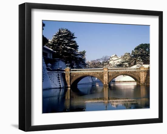 Niju-Bashi Bridge of Moat of Imperial Palace, Tokyo, Japan-null-Framed Photographic Print