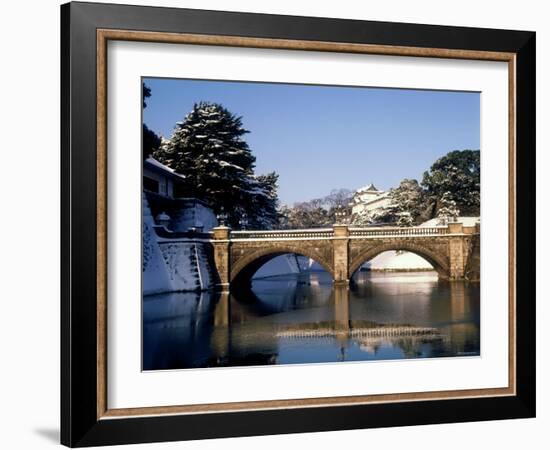 Niju-Bashi Bridge of Moat of Imperial Palace, Tokyo, Japan-null-Framed Photographic Print