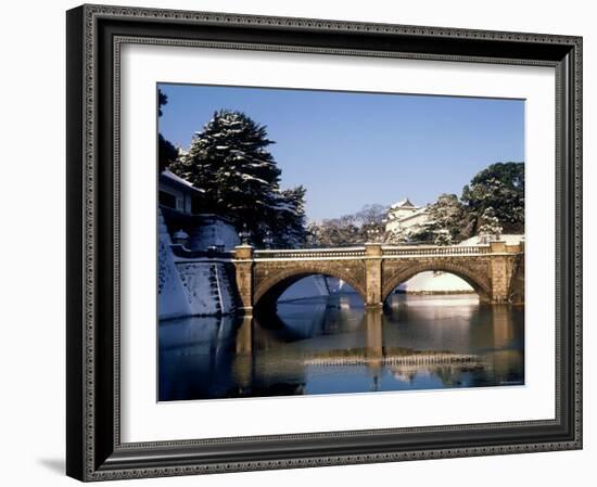 Niju-Bashi Bridge of Moat of Imperial Palace, Tokyo, Japan-null-Framed Photographic Print
