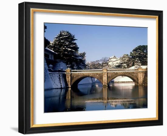 Niju-Bashi Bridge of Moat of Imperial Palace, Tokyo, Japan-null-Framed Photographic Print