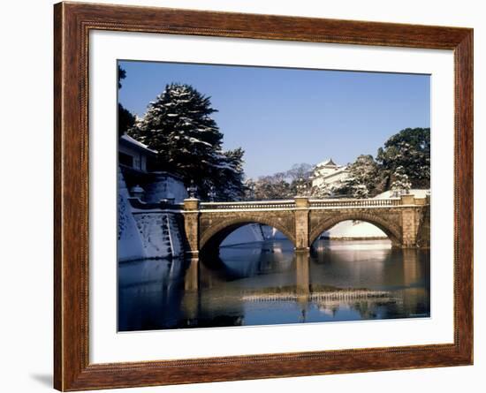 Niju-Bashi Bridge of Moat of Imperial Palace, Tokyo, Japan-null-Framed Photographic Print