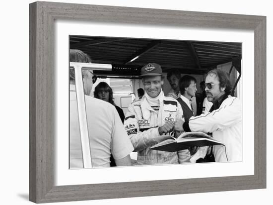 Niki Lauda, F1 Driver for Marlboro Mclaren, at the European Grand Prix, Brands Hatch, Kent, 1983-null-Framed Photographic Print