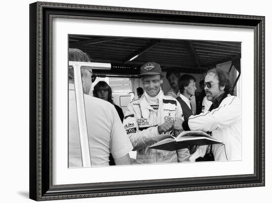 Niki Lauda, F1 Driver for Marlboro Mclaren, at the European Grand Prix, Brands Hatch, Kent, 1983-null-Framed Photographic Print
