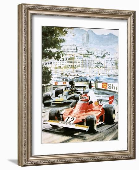 Niki Lauda-Graham Coton-Framed Giclee Print