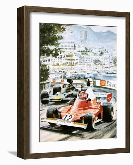 Niki Lauda-Graham Coton-Framed Giclee Print