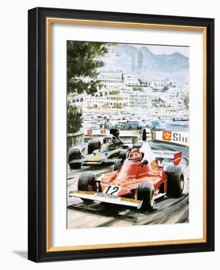 Niki Lauda-Graham Coton-Framed Giclee Print