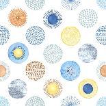 Seamless Pattern with Doodle Circles Randomly Distributed, Vector Abstraction Illustration.-Nikiparonak-Stretched Canvas