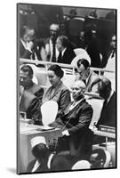Nikita Khrushchev at a meeting of the United Nations General Assembly in New York, 1960-Warren K. Leffler-Mounted Photographic Print