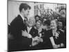 Nikita S. Khrushchev and Wife Greeting Pianist Van Cliburn at Soviet Embassy Reception-Ed Clark-Mounted Photographic Print