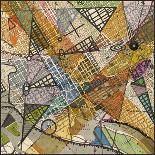 Modern Map of Paris-Nikki Galapon-Mounted Art Print