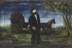 Farmer with Bull, 1916-Niko Pirosmani-Framed Giclee Print