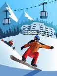Snowboard Winter Resort-Nikola Knezevic-Framed Art Print