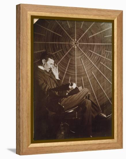 Nikola Tesla (1856-1943)-null-Framed Premier Image Canvas