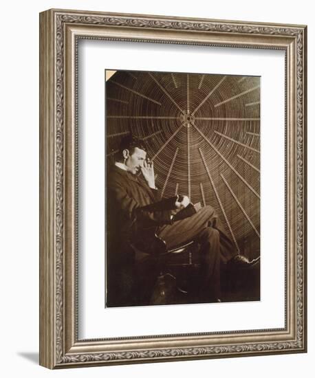 Nikola Tesla (1856-1943)-null-Framed Premium Photographic Print