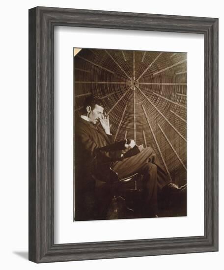 Nikola Tesla (1856-1943)-null-Framed Premium Photographic Print