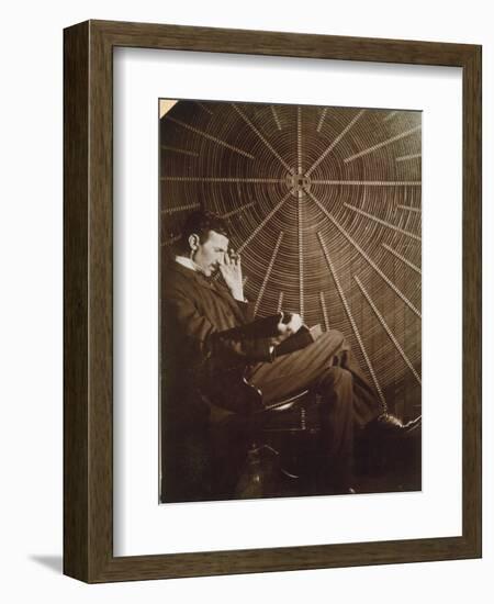 Nikola Tesla (1856-1943)-null-Framed Premium Photographic Print