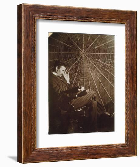 Nikola Tesla (1856-1943)-null-Framed Premium Photographic Print