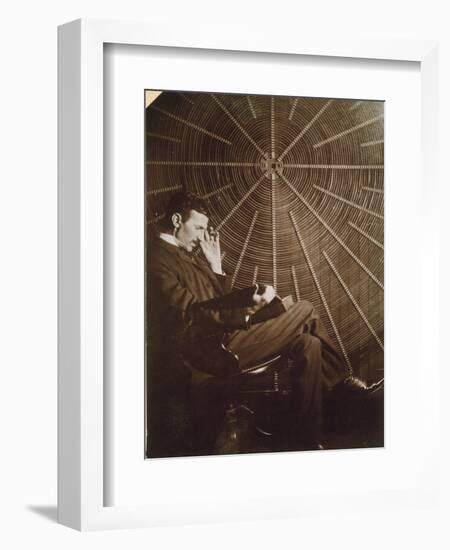 Nikola Tesla (1856-1943)-null-Framed Premium Photographic Print