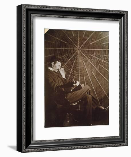 Nikola Tesla (1856-1943)-null-Framed Premium Photographic Print